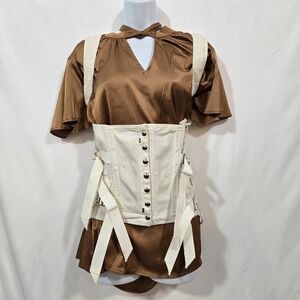 Vintage CAMP 988 Medical Corset Fan Lace Orthopedic Brace Steampunk Size 32